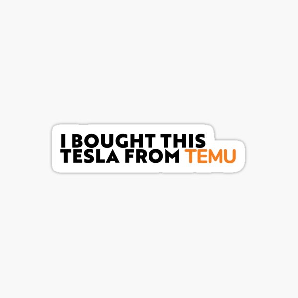 I bought this tesla from temu sticker or magnet. Sticker