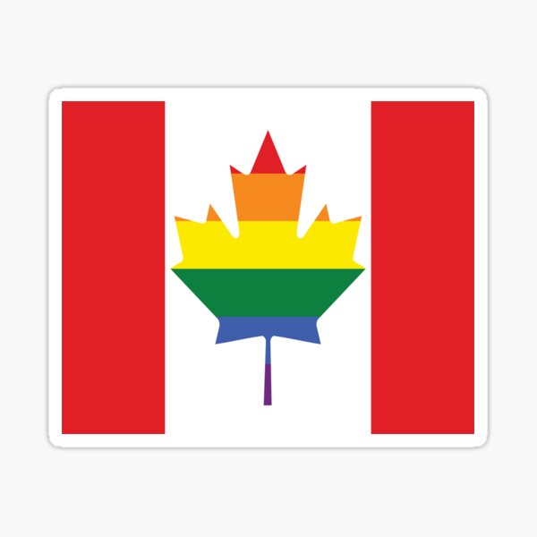 Canada Pride Month Flag Sticker By Ethoswear Redbubble 