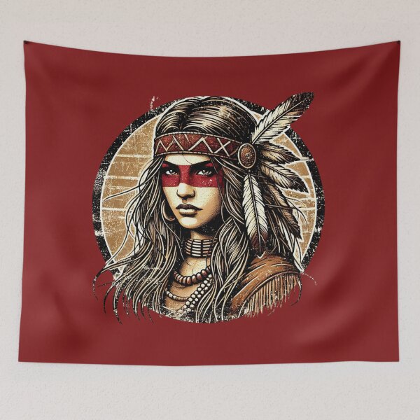 Item preview, Indian native girl navajo sioux designed and sold by BestDetailer.