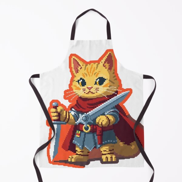 Item preview, Pixel Warrior Cat – Medieval Knight with Sword designed and sold by Lambyte.