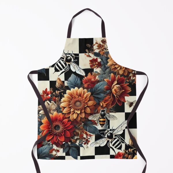 Item preview, Passion Bee — Bloom and Buzz Checkered Design designed and sold by LuxuryApparels.
