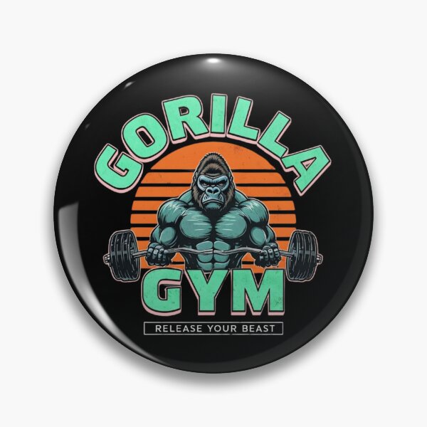 Artikelvorschau, Kraftvoller Muskel-Gorilla beim Langhantelheben – Intensives Gym Beast Workout Design entworfen und verkauft von Colorful-Garden.