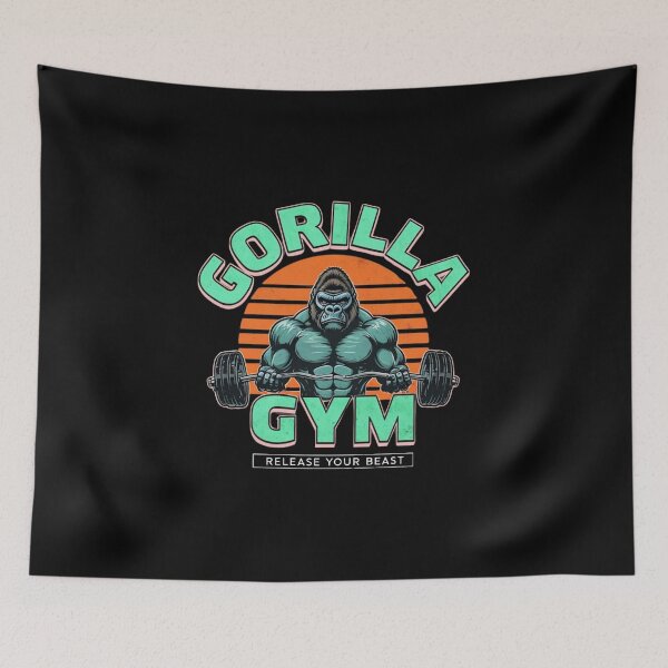 Item preview, Powerful Muscular Gorilla Lifting Barbell – Intense Gym Beast Workout Design designed and sold by Colorful-Garden.