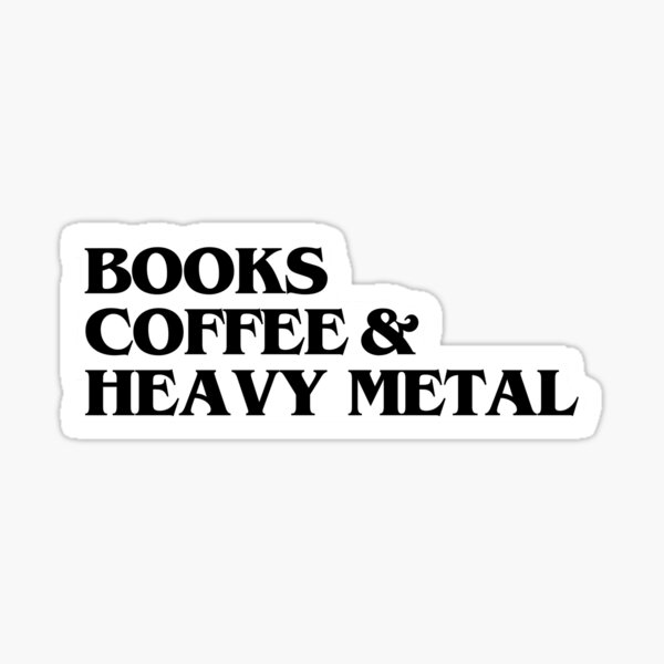 Item preview, Books, Coffee & Heavy Metal designed and sold by Lunar Mysterium.