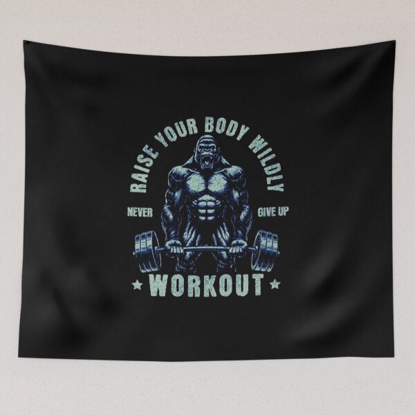 Item preview, Powerful Muscular Gorilla Lifting Barbell – Intense Gym Beast Workout Design designed and sold by Colorful-Garden.