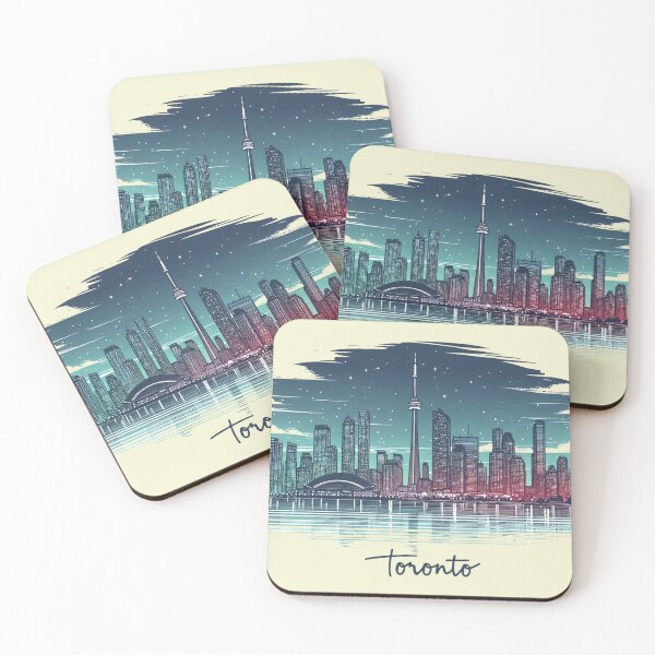 Item preview, Toronto Skyline at Night: 3D Sketch of Bay & Queens Quay,  designed and sold by PaintMeWorld.