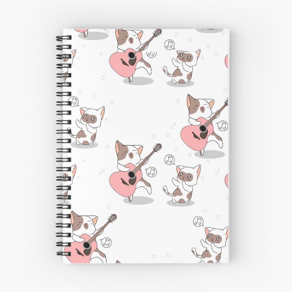 Item preview, Seamless Cat Is Playing Guitar designed and sold by vintageretrostyleshop.