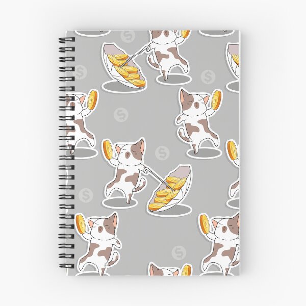 Item preview, Seamless Cat Love Coins designed and sold by vintageretrostyleshop.