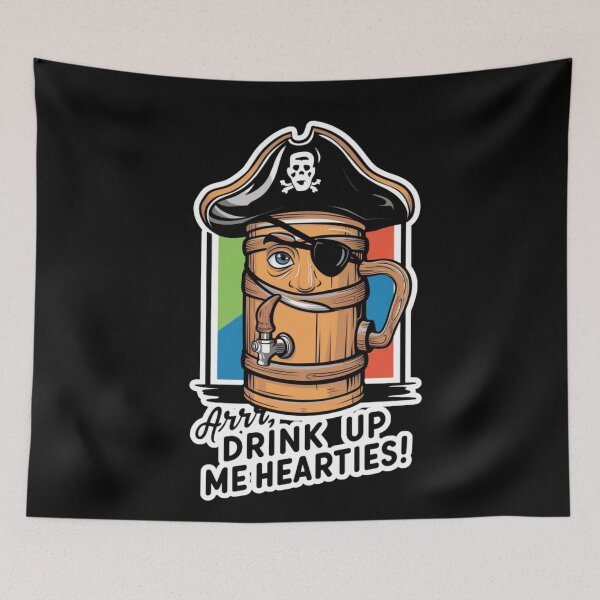 Item preview, Pirate Mug - Arrr, Drink Up Me Hearties! designed and sold by Reichcorp.