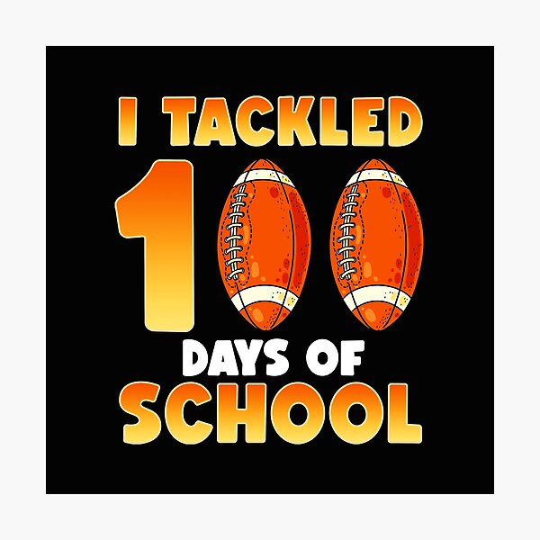 Item preview, American Football Sports  I Trackled 100 Days Of School designed and sold by GabrieSketcham.