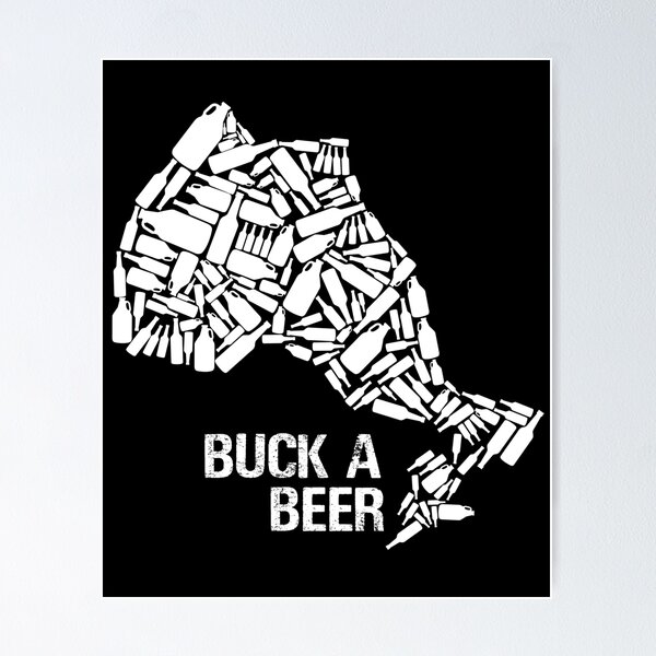 Item preview, Vintage Buck a Beer Ontartio Canada Map Funny Beer  designed and sold by CreativeStrike.