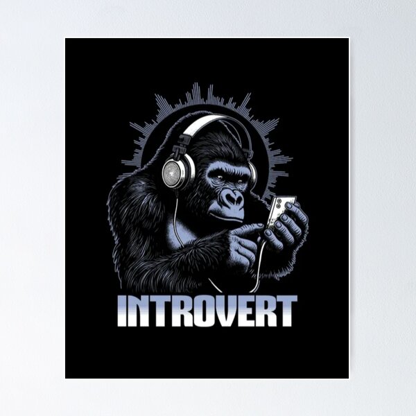Item preview, Gorilla with Headphones – Urban Music Vibes Graphic Design & Street Art designed and sold by Colorful-Garden.