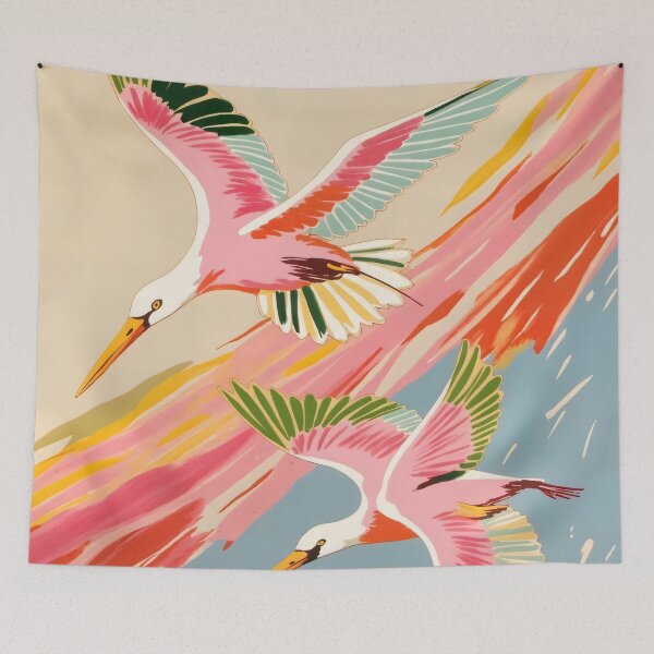 Item preview, Roseate Spoonbills Sky Ballet designed and sold by 83oranges.com.