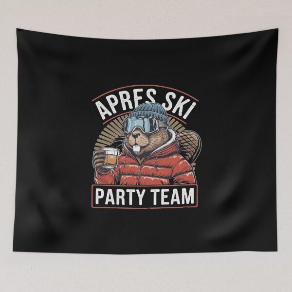 Item preview, Après Ski Party Team - Funny Beaver Winter Design designed and sold by love3617.