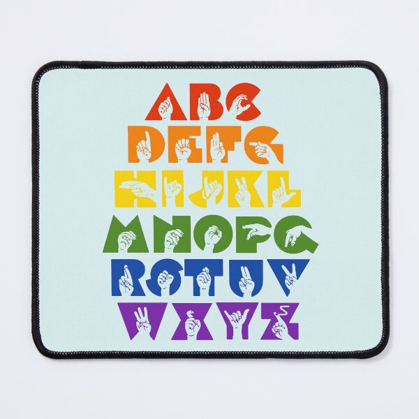 Item preview, ASL Alphabet Sign Language-Rainbow designed and sold by nukartDesigns.