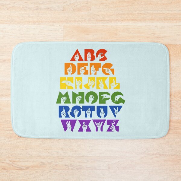 Item preview, ASL Alphabet Sign Language-Rainbow  designed and sold by nukartDesigns.