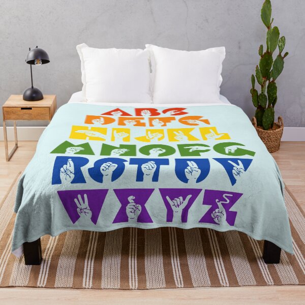 Item preview, ASL Alphabet Sign Language-Rainbow designed and sold by nukartDesigns.