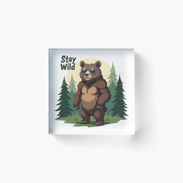 Item preview, Animated Stay Wild Bear Design designed and sold by FoxyJags.
