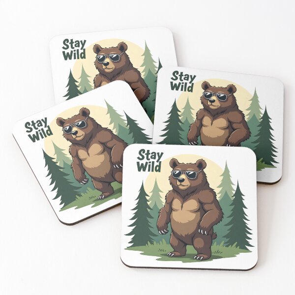 Item preview, Animated Stay Wild Bear Design designed and sold by FoxyJags.