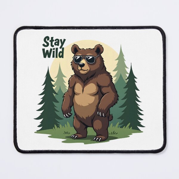 Item preview, Animated Stay Wild Bear Design designed and sold by FoxyJags.