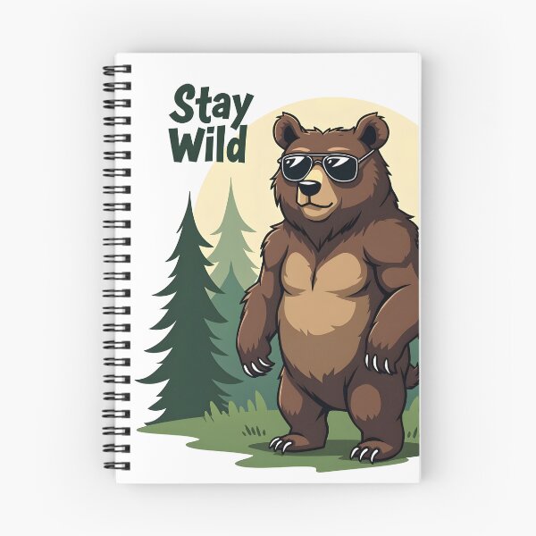 Item preview, Animated Stay Wild Bear Design designed and sold by FoxyJags.