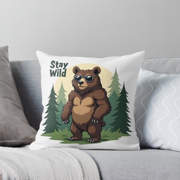 Item preview, Animated Stay Wild Bear Design designed and sold by FoxyJags.