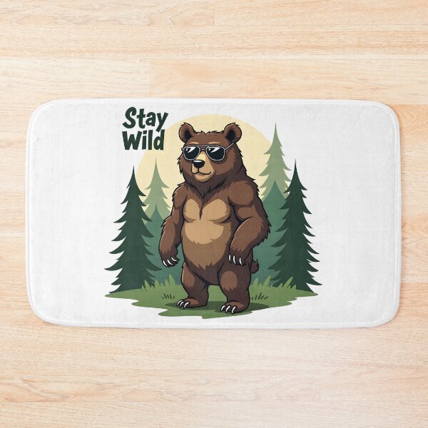 Item preview, Animated Stay Wild Bear Design designed and sold by FoxyJags.