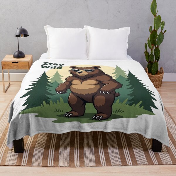 Item preview, Animated Stay Wild Bear Design designed and sold by FoxyJags.