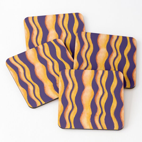 Item preview, Sunset Waves Yellow and Orange on Purple designed and sold by KajalGulgulia.