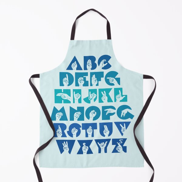 Item preview, ASL Alphabet Sign Language-Blue designed and sold by nukartDesigns.