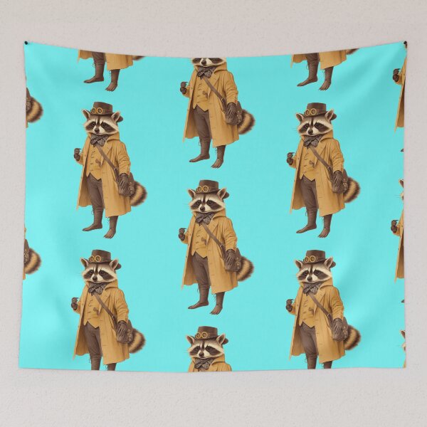 Item preview, vintage raccoon with costume designed and sold by Mauswohn.