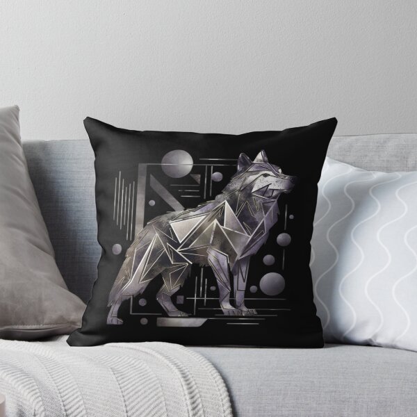 Item preview, Modern Geometric Wolf – Abstract Animal Art designed and sold by Reichcorp.