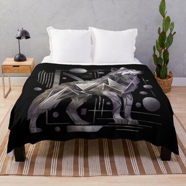 Item preview, Modern Geometric Wolf – Abstract Animal Art designed and sold by Reichcorp.