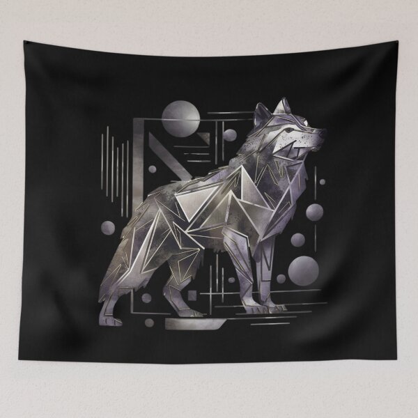 Item preview, Modern Geometric Wolf – Abstract Animal Art designed and sold by Reichcorp.