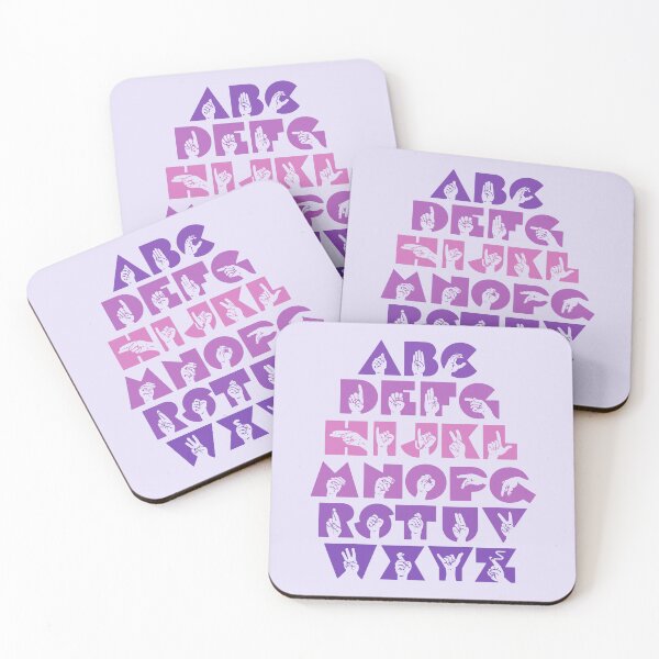 Item preview, ASL Alphabet Sign Language-Violet designed and sold by nukartDesigns.