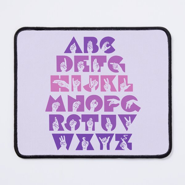 Item preview, ASL Alphabet Sign Language-Violet designed and sold by nukartDesigns.