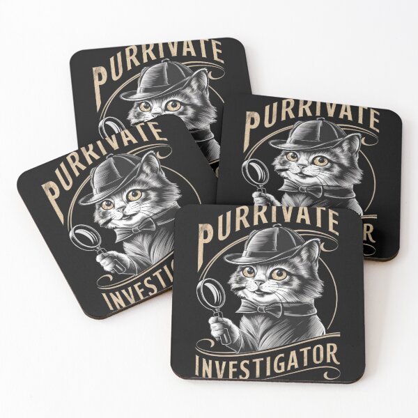 Item preview, Purrivate Investigator – Funny Detective Cat Art designed and sold by Reichcorp.