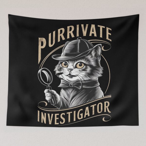 Item preview, Purrivate Investigator – Funny Detective Cat Art designed and sold by Reichcorp.