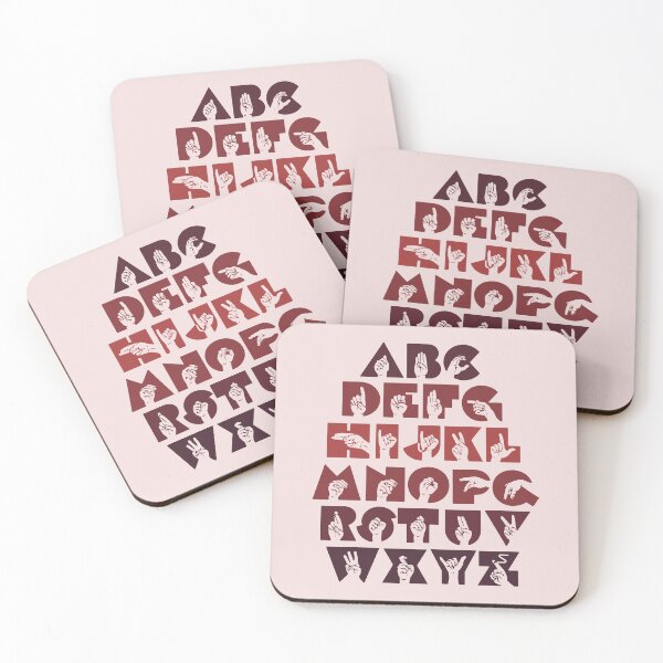 Item preview,  ASL Alphabet Sign Language- Brown  designed and sold by nukartDesigns.