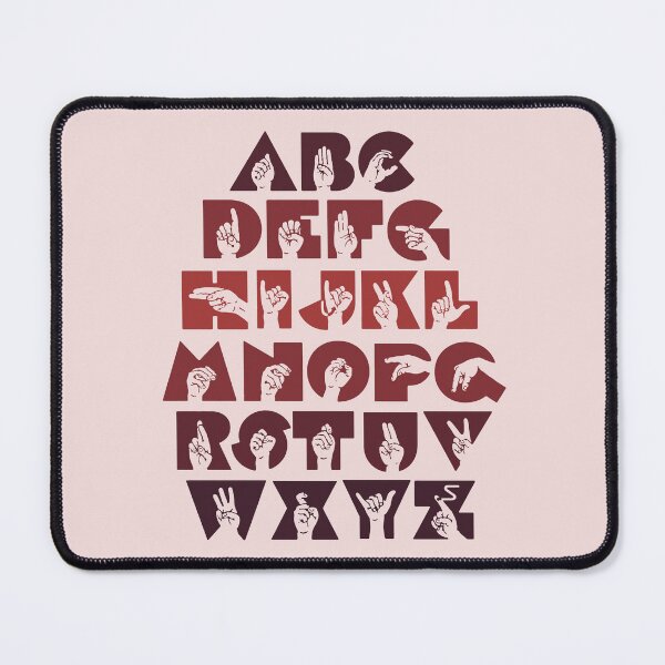 Item preview, ASL Alphabet Sign Language- Brown designed and sold by nukartDesigns.
