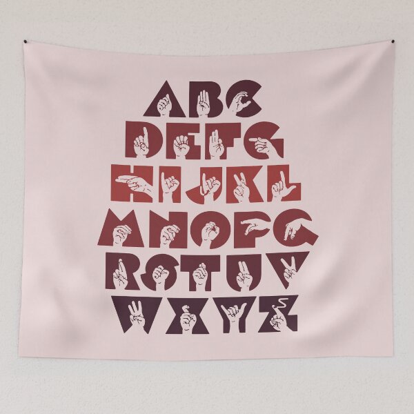 Item preview,  ASL Alphabet Sign Language- Brown  designed and sold by nukartDesigns.