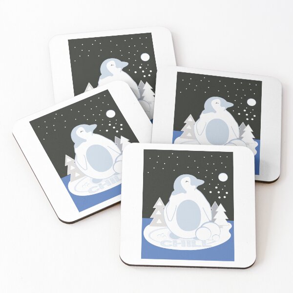 Item preview, Cute Baby Penguin with Trees and Moon designed and sold by MoePark.
