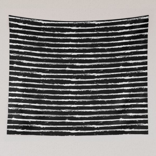 Item preview, Classic Black and White Horizontal Stripes designed and sold by KajalGulgulia.