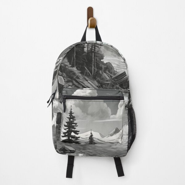 Item preview, Mountain Fjord in Black and White designed and sold by SublimeMusings.