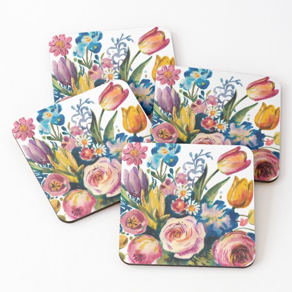 Item preview, Beautiful vector seamless floral pattern with watercolor hand drawn gentle summer flowers. Stock illustration. Natural artwork.	 designed and sold by paratynka.