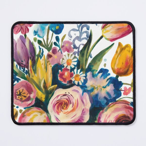 Item preview, Beautiful vector seamless floral pattern with watercolor hand drawn gentle summer flowers. Stock illustration. Natural artwork. designed and sold by paratynka.