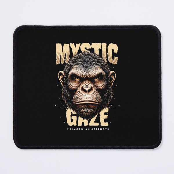 Item preview, Mystical Ape Face Illustration with Intense Amber Eyes – Enigmatic and Powerful Gaze designed and sold by Colorful-Garden.