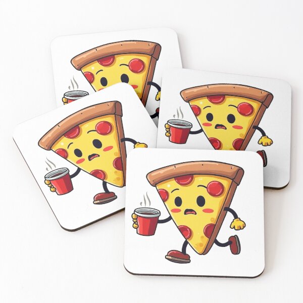 Item preview, pizza and coffee designed and sold by SabyDigitalArt.