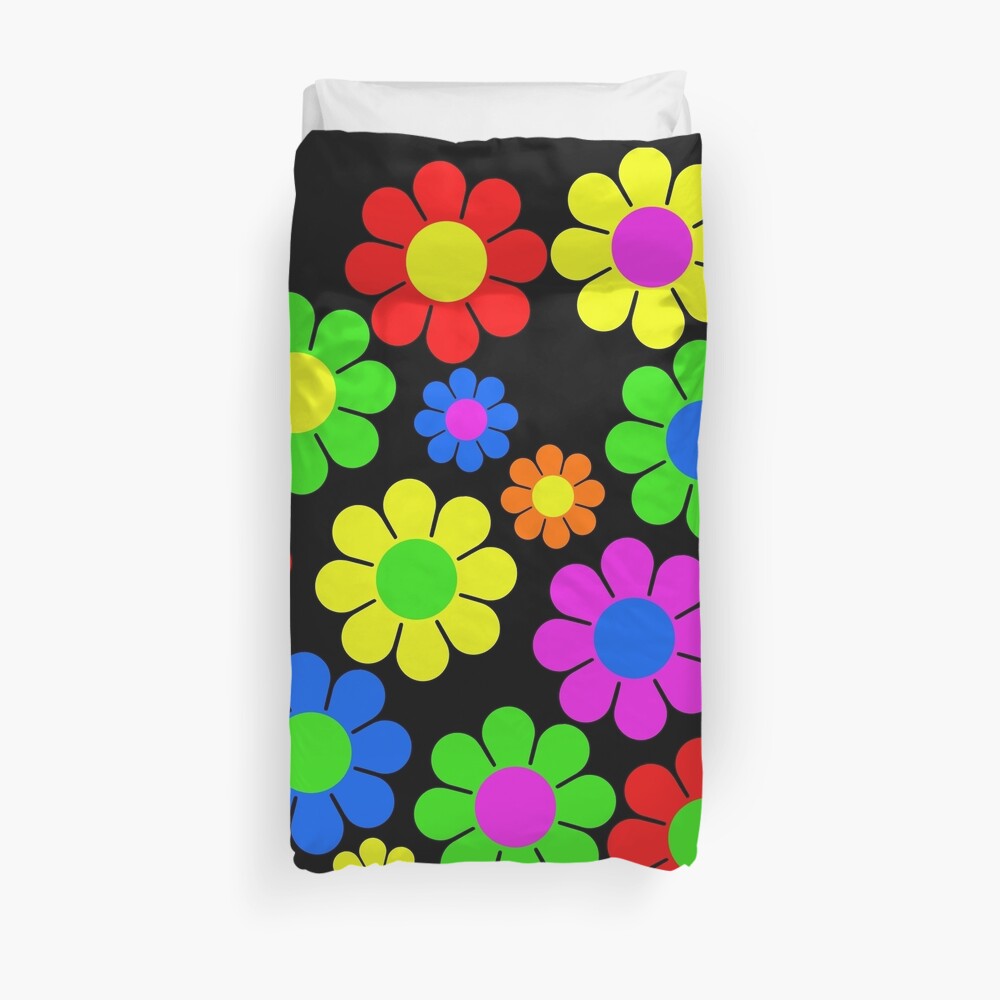 Hippy Flower Daisy Spring Pattern Duvet Cover