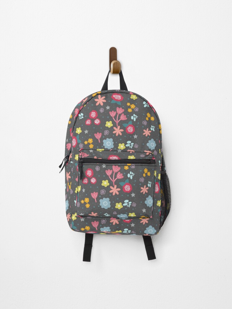 Thumbnail 1 of 3, Backpack, Spring Colorful Floral pattern designed and sold by Hello-Cuties.